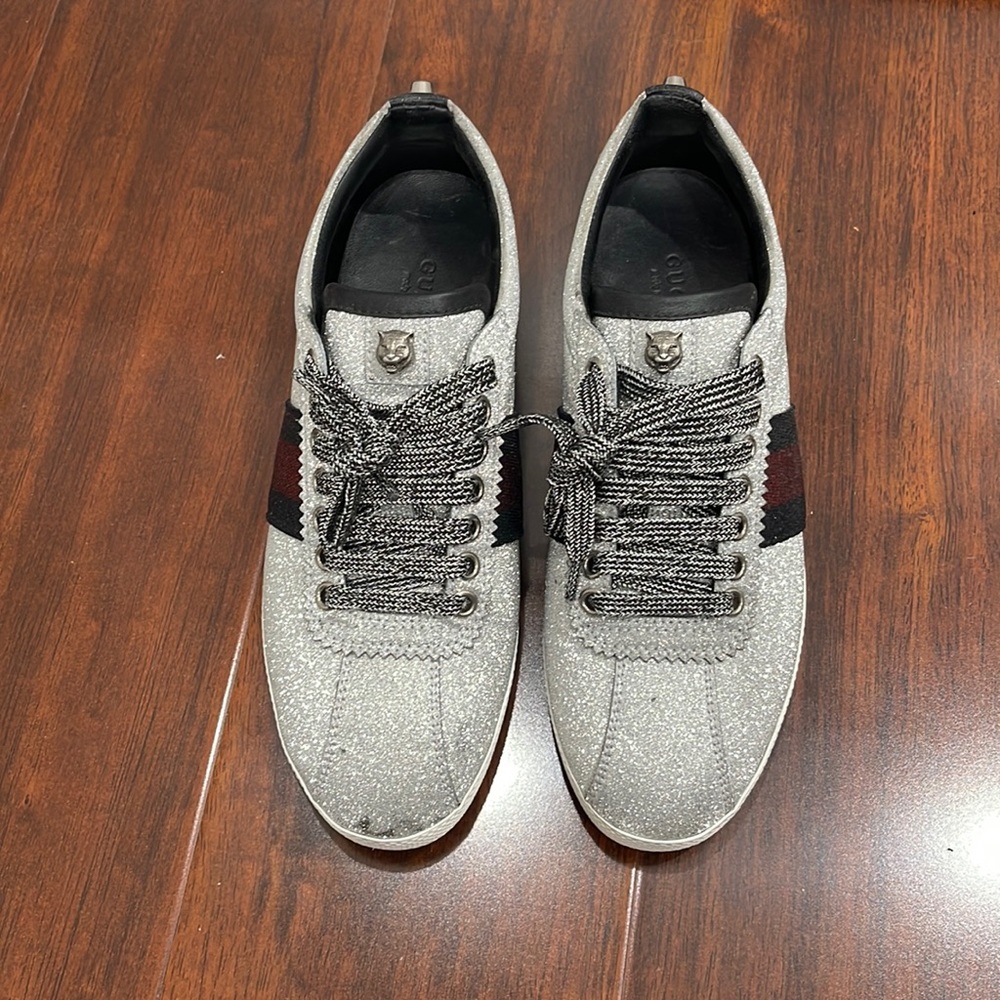 AUTHENTIC GUCCI GLITTER BAMBI WEB SNEAKERS